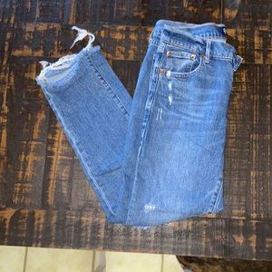 Gap Girlfriend Ripped Jeans